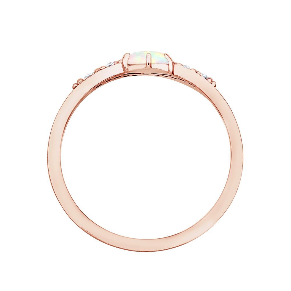 Verlobungsring | Opal ( Weiß )