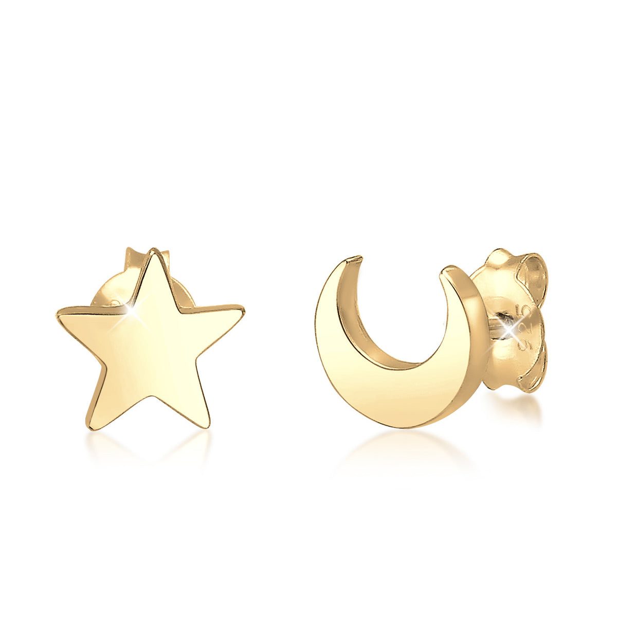 Gold - Elli | Ohrstecker Astro | 925 Sterling Silber vergoldet