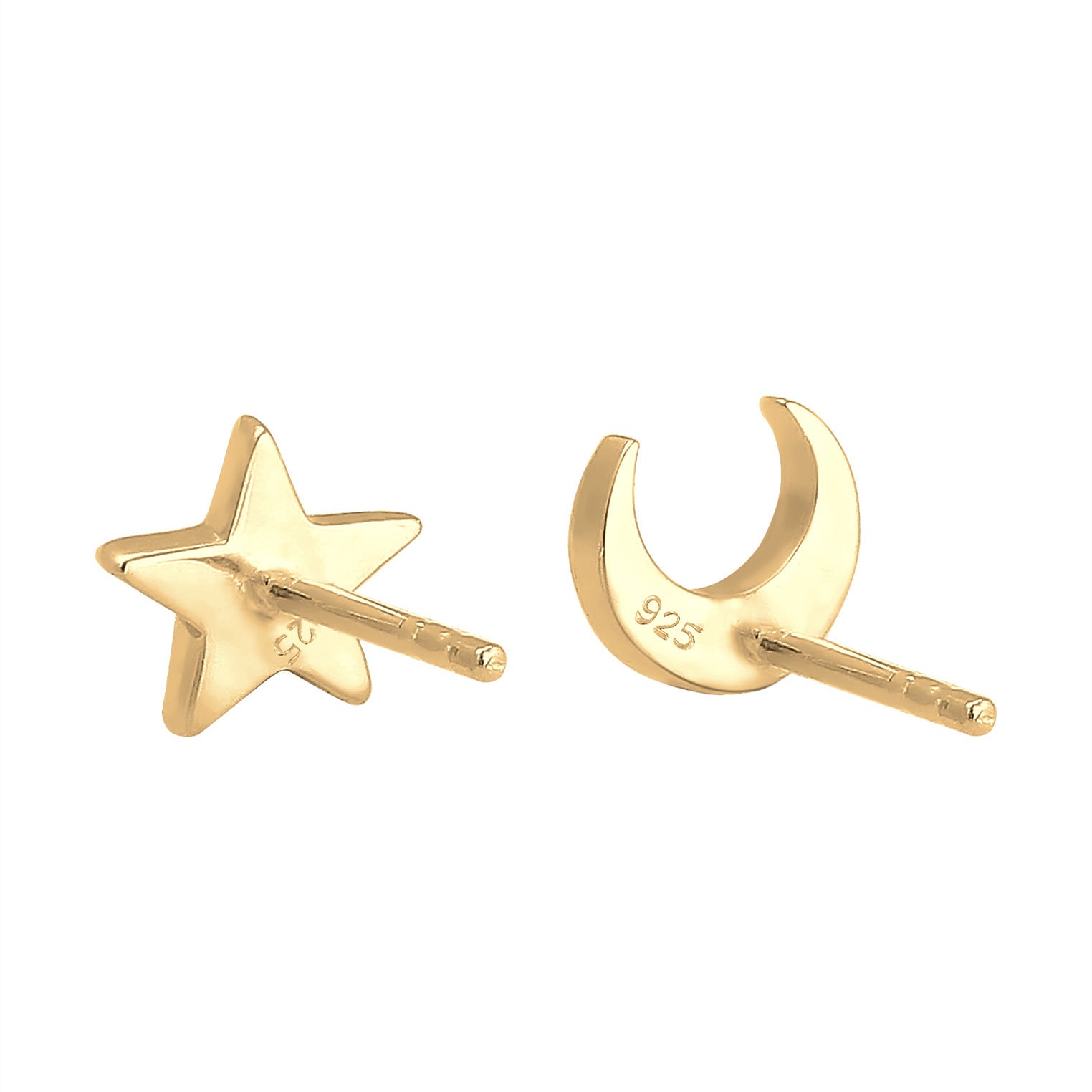 Gold - Elli | Ohrstecker Astro | 925 Sterling Silber vergoldet