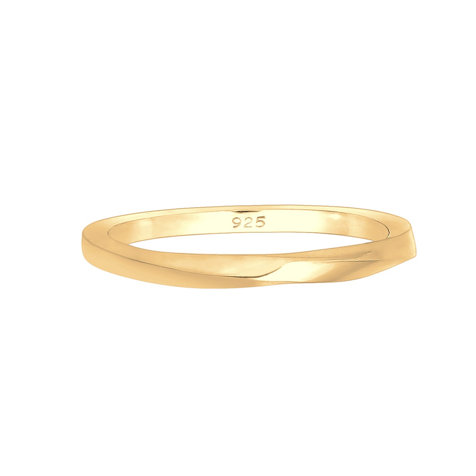 Gold - Elli | Ring Twisted | 925 Sterling Silber vergoldet