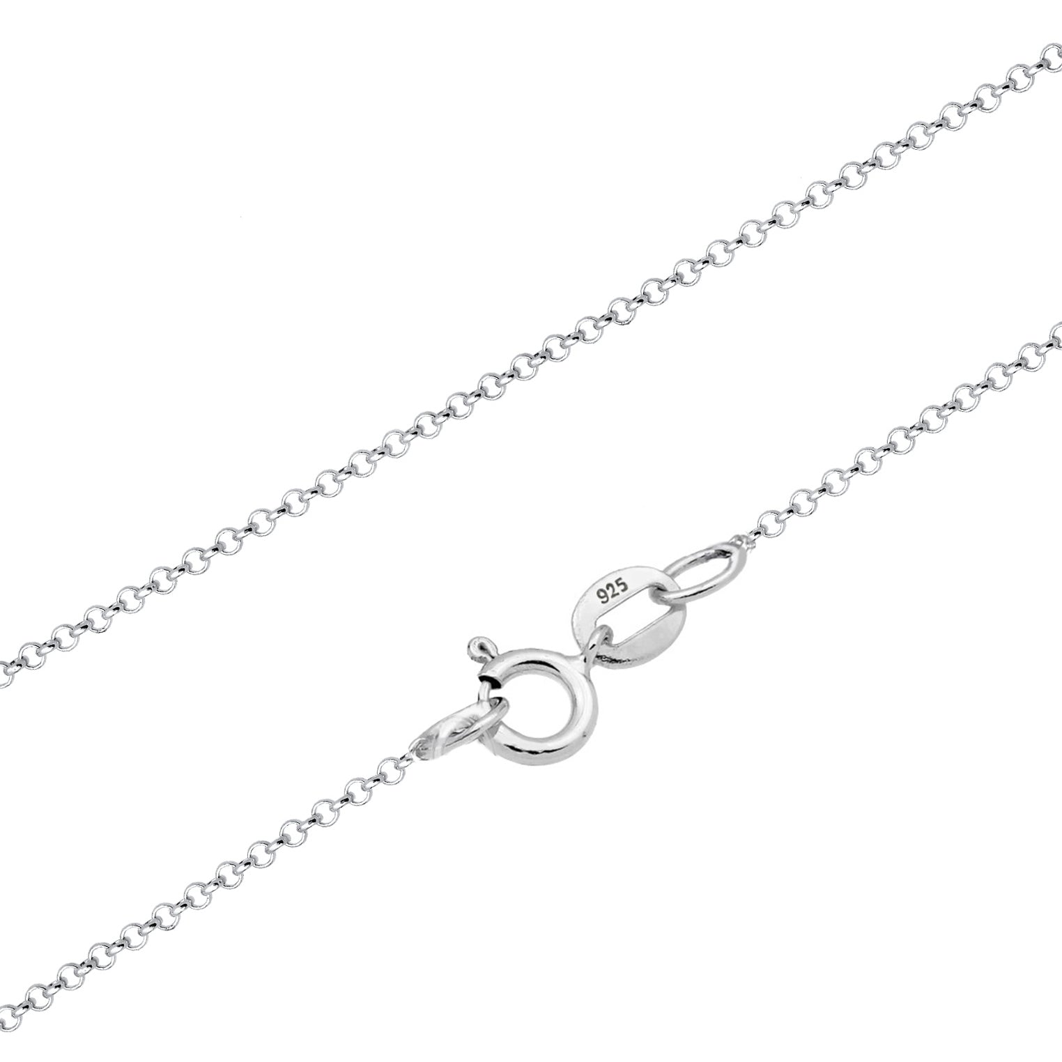 Silber - Elli | Halskette Astro | Mondstein ( Weiß ) | 925er Sterling Silber