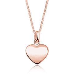 Roségold - Elli | Halskette Herz Anhänger | 925 Sterling Silber Rosevergoldet