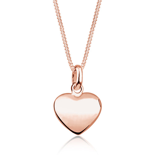 Roségold - Elli | Halskette Herz Anhänger | 925 Sterling Silber Rosevergoldet