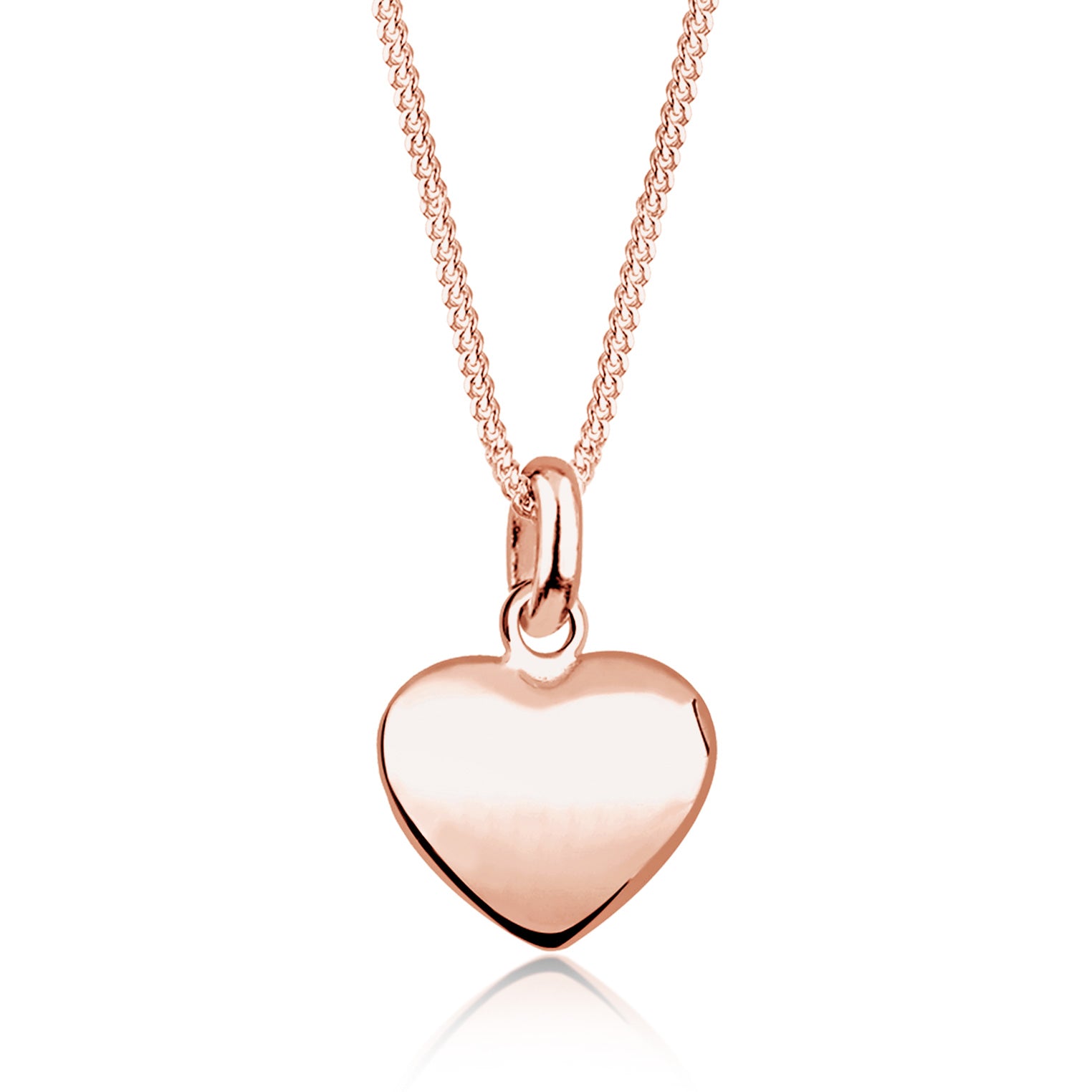 Roségold - Elli | Halskette Herz Anhänger | 925 Sterling Silber Rosevergoldet
