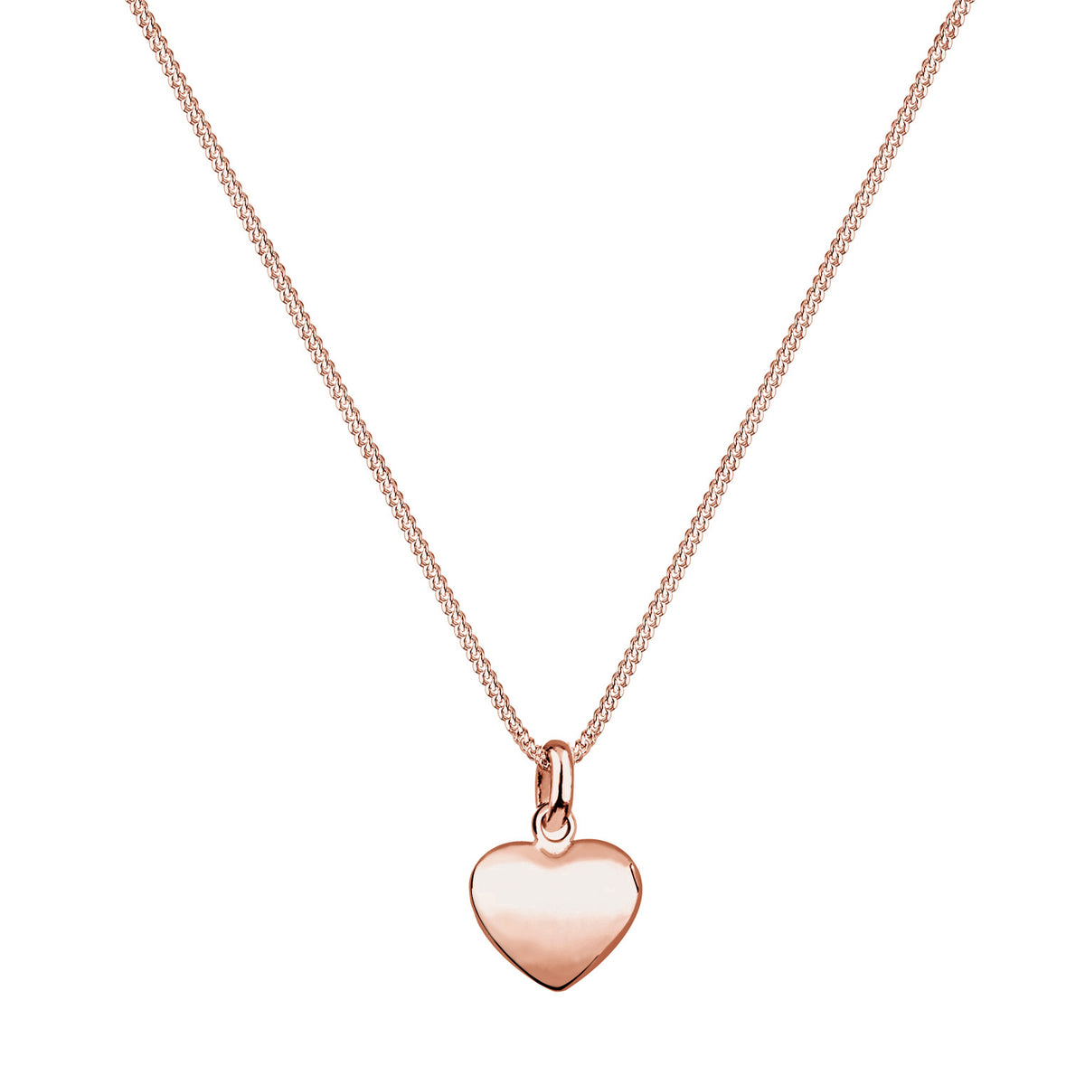 Roségold - Elli | Halskette Herz Anhänger | 925 Sterling Silber Rosevergoldet