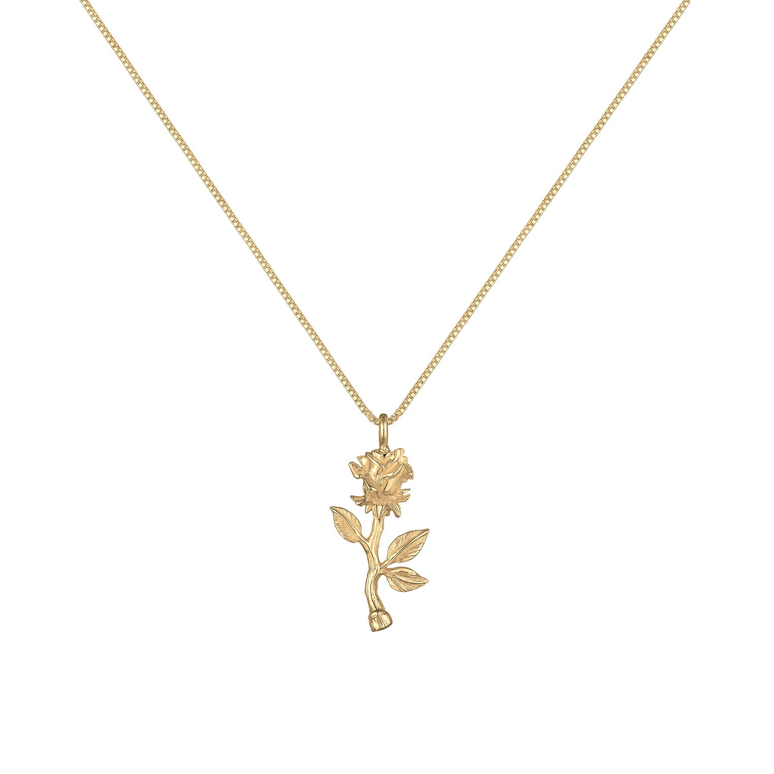 Gold - Elli | Venezianer-Halskette Rose | 925 Sterling Silber vergoldet