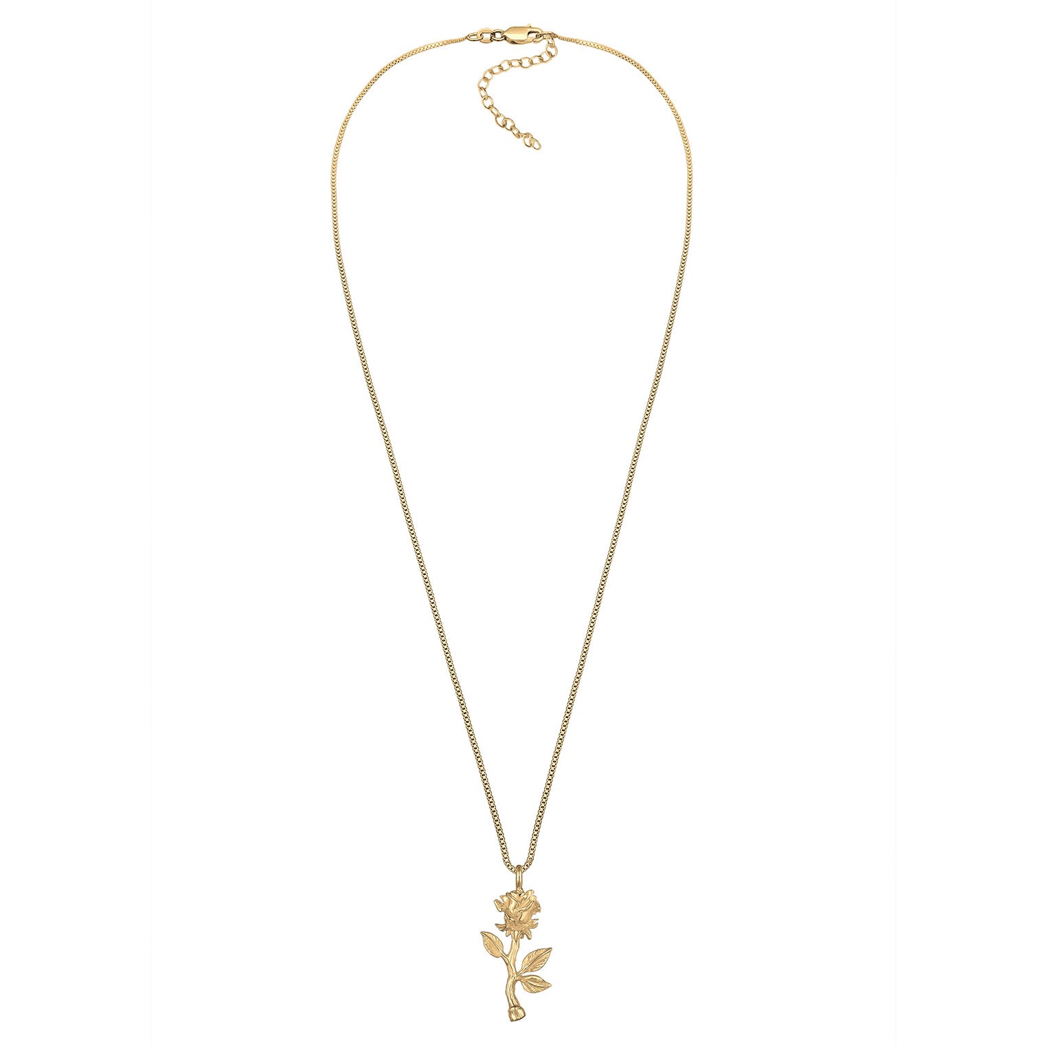 Gold - Elli | Venezianer-Halskette Rose | 925 Sterling Silber vergoldet