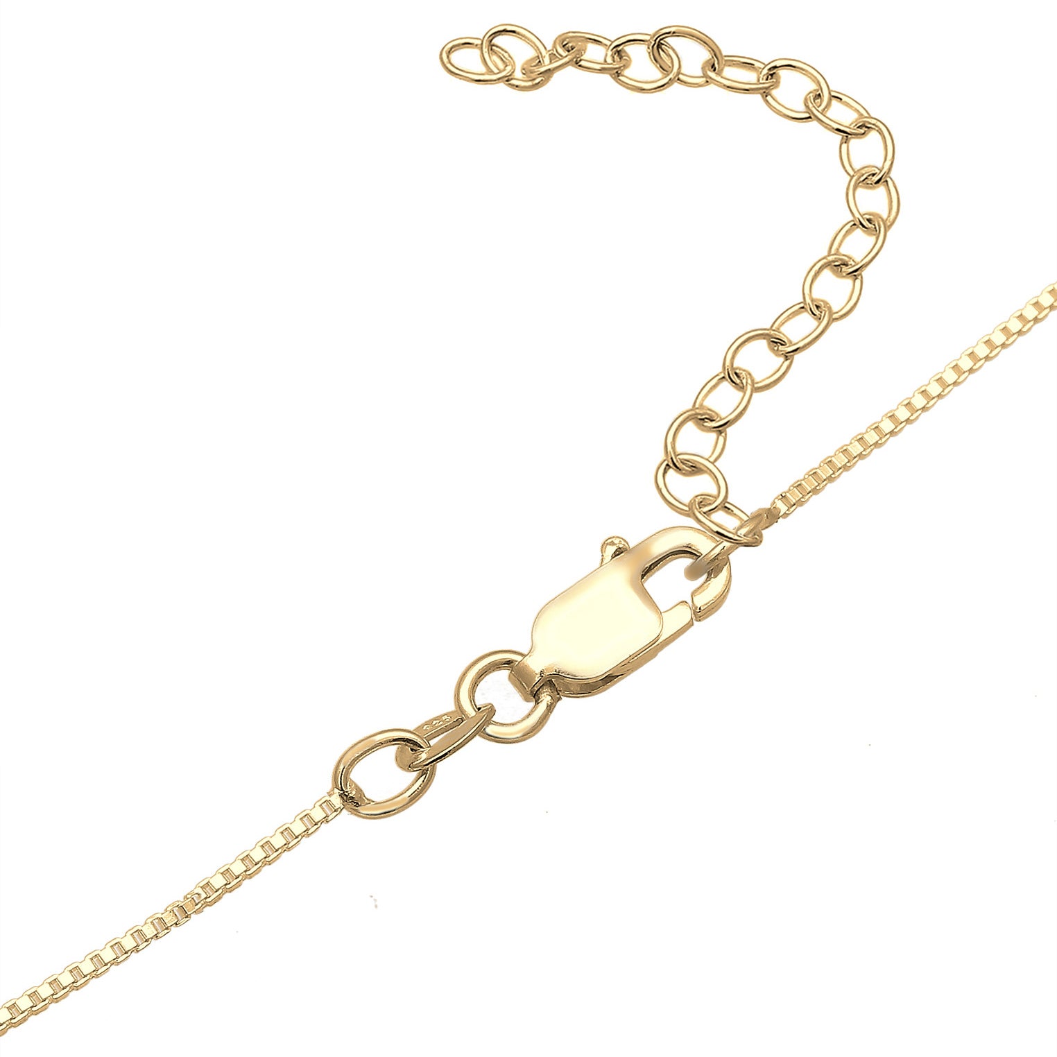 Gold - Elli | Venezianer-Halskette Rose | 925 Sterling Silber vergoldet