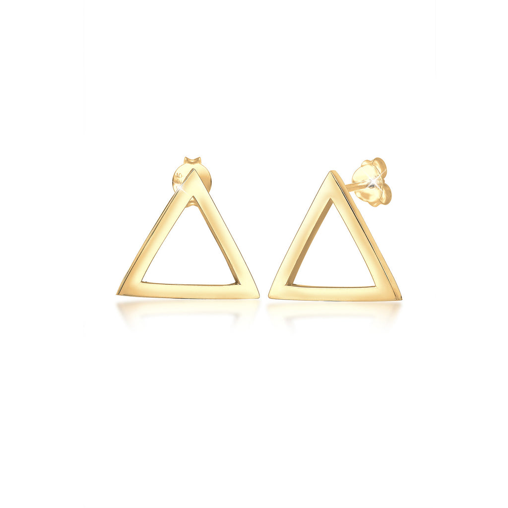 Gold - Elli | Ohrstecker Dreieck | 925 Sterling Silber vergoldet