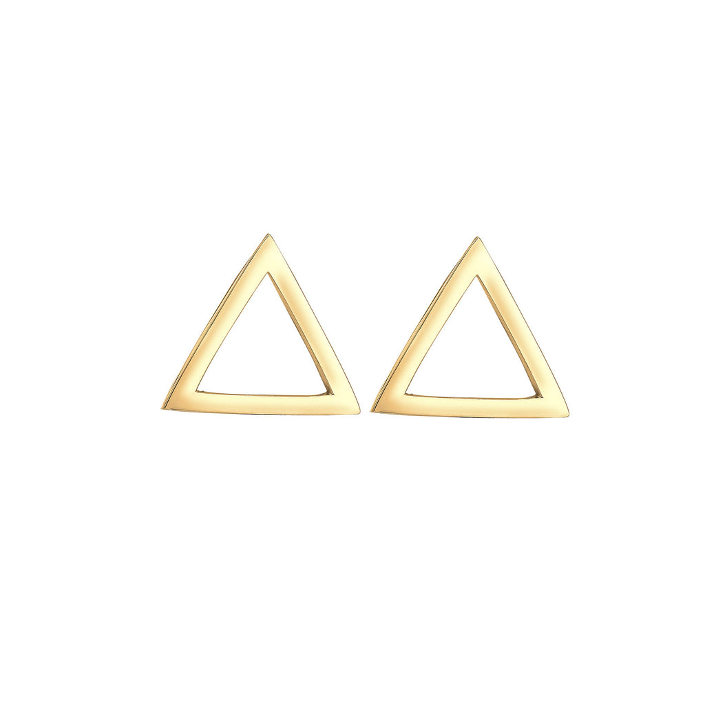Gold - Elli | Ohrstecker Dreieck | 925 Sterling Silber vergoldet