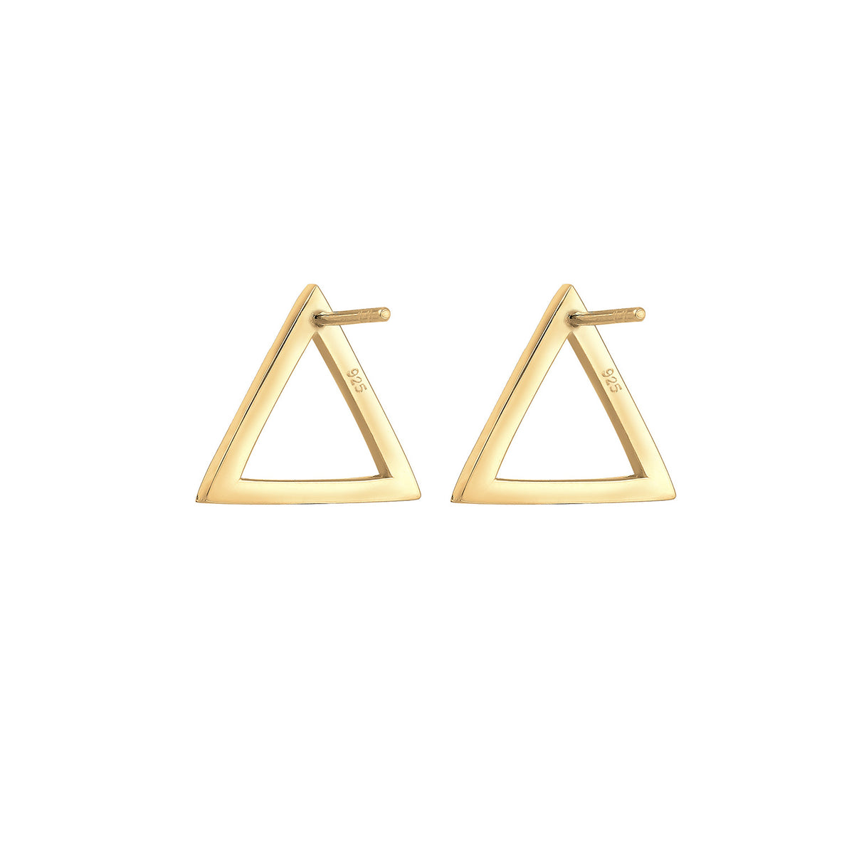 Gold - Elli | Ohrstecker Dreieck | 925 Sterling Silber vergoldet