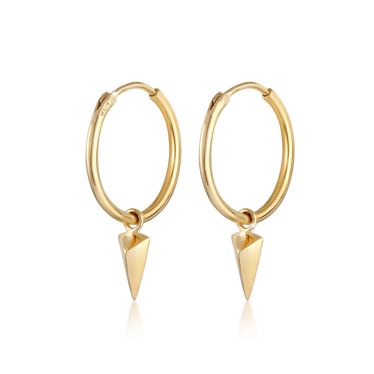 Gold - Elli | Creole Dreieck | 925 Sterling Silber vergoldet