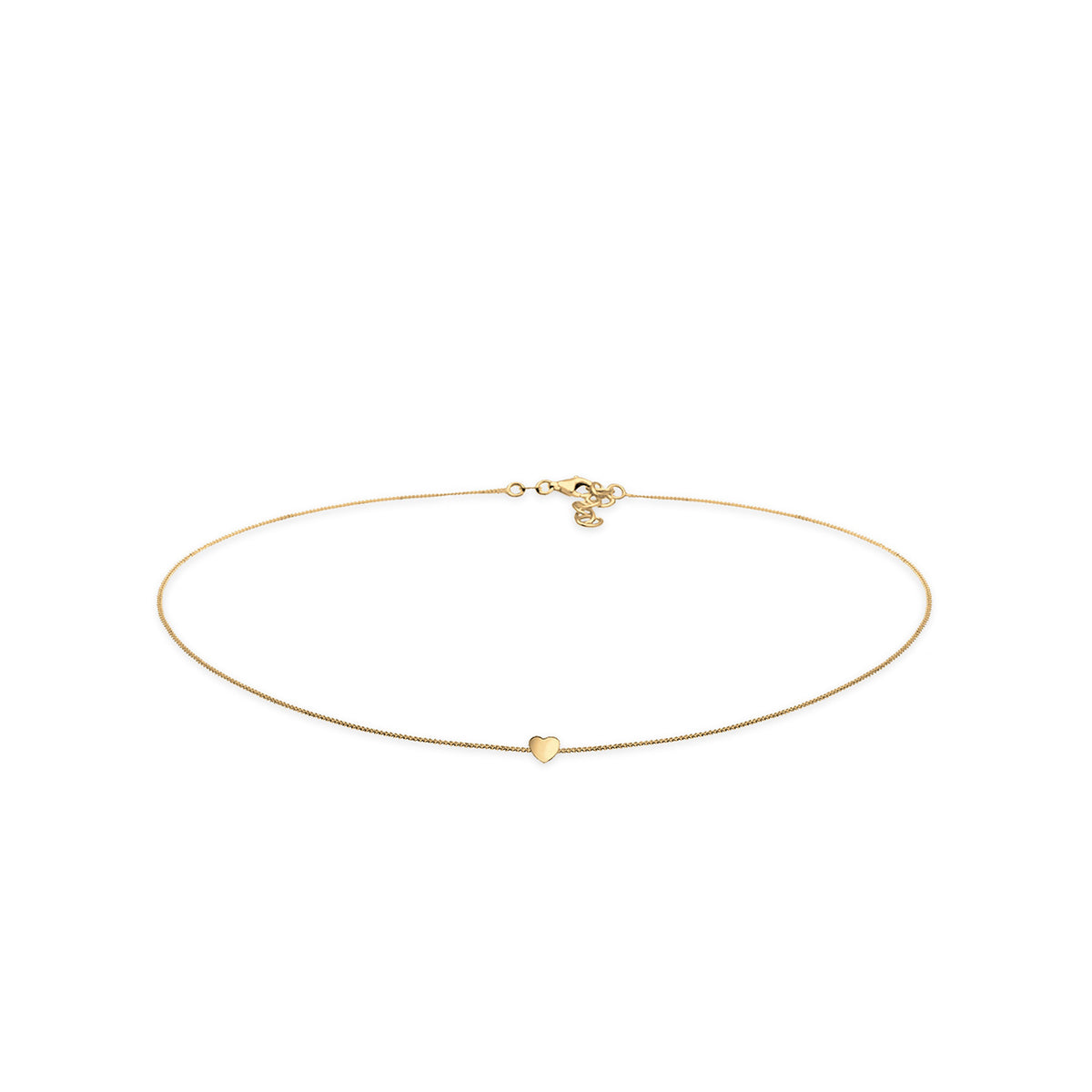 Gold - Elli | Choker Herz | 925 Sterling Silber vergoldet