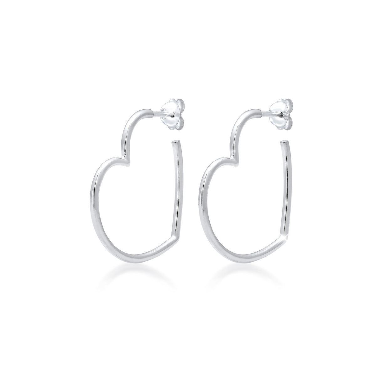 Silber - Elli | Creole Herz | 925er Sterling Silber