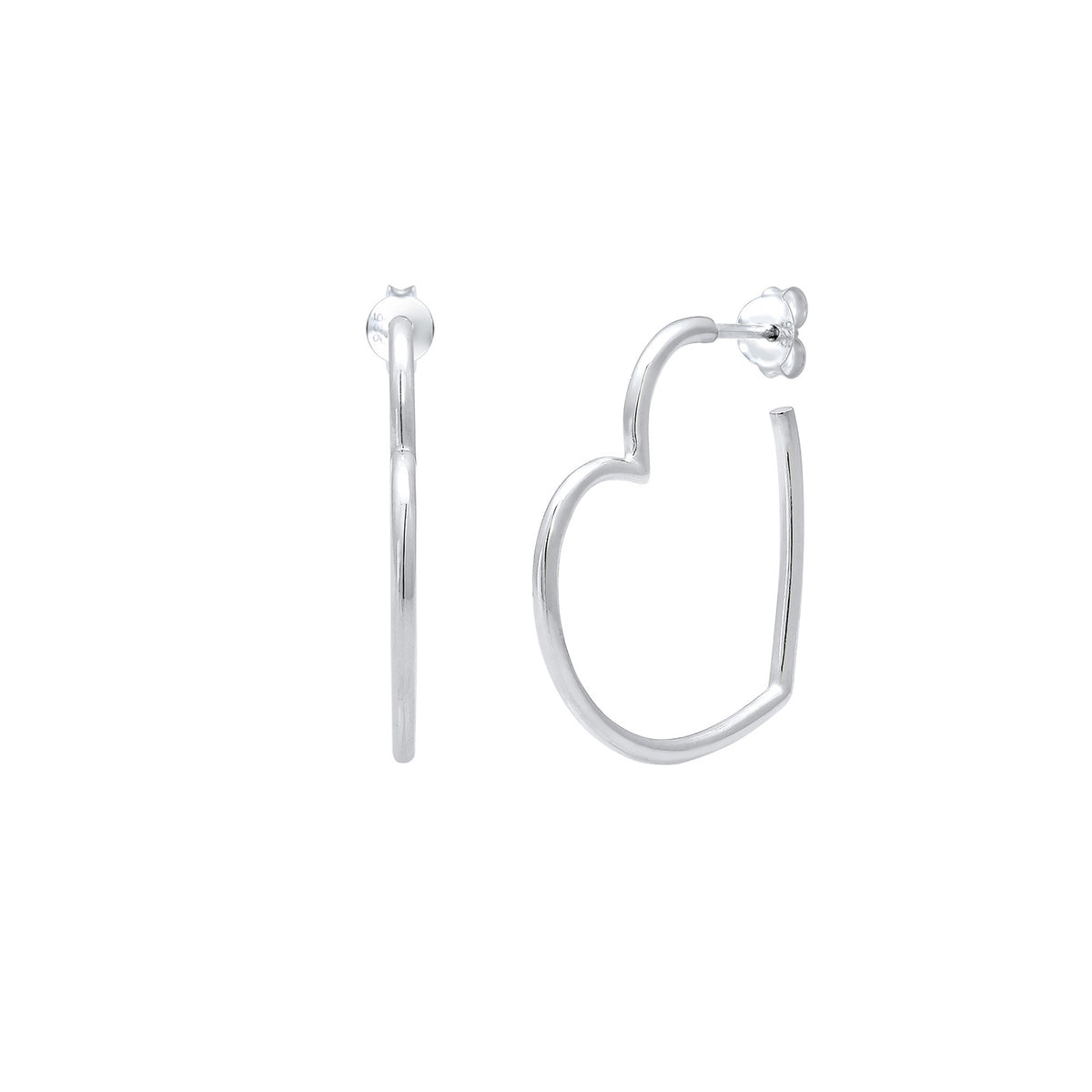Silber - Elli | Creole Herz | 925er Sterling Silber