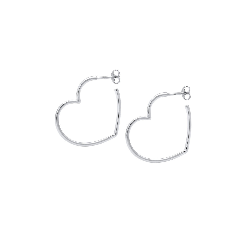 Silber - Elli | Creole Herz | 925er Sterling Silber
