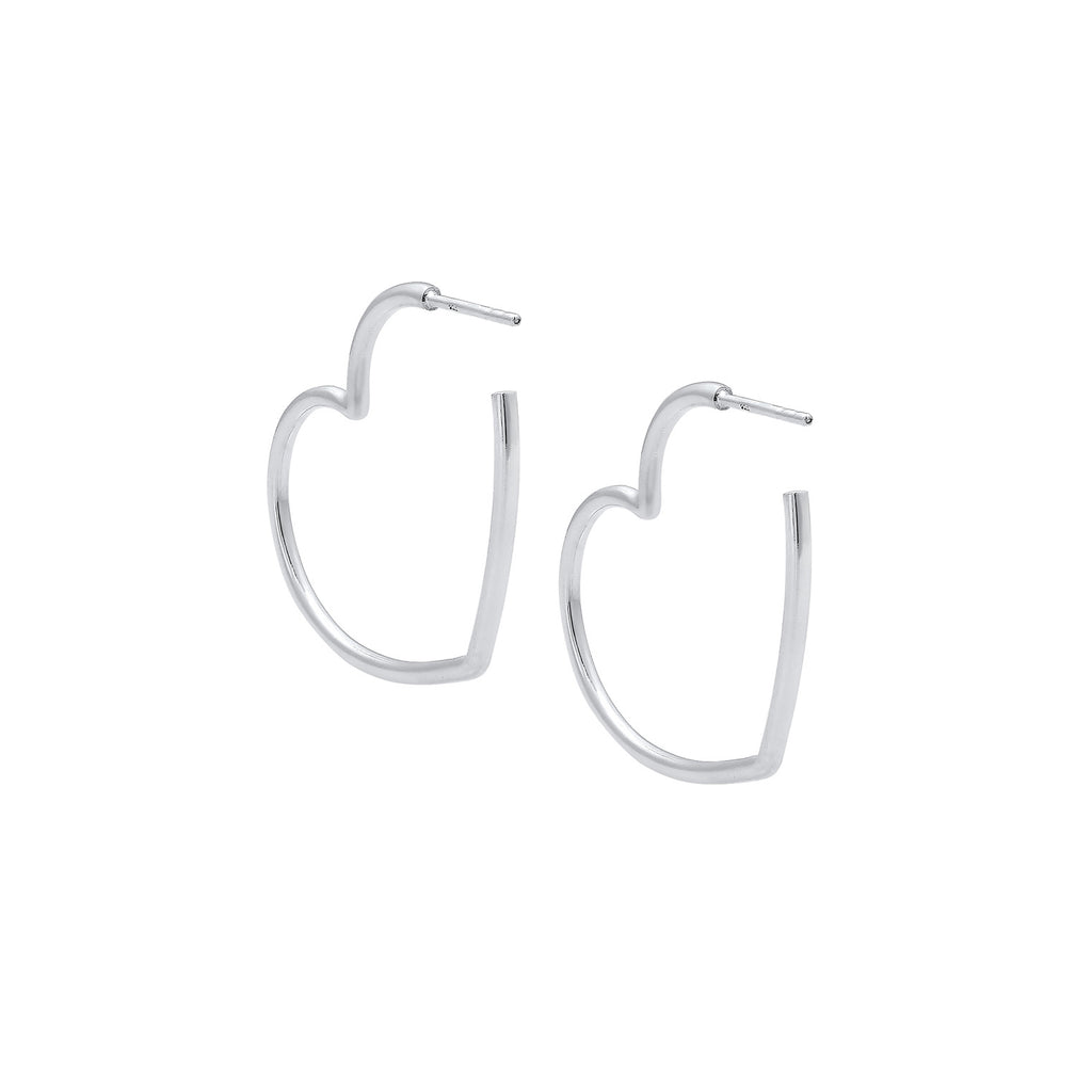 Silber - Elli | Creole Herz | 925er Sterling Silber