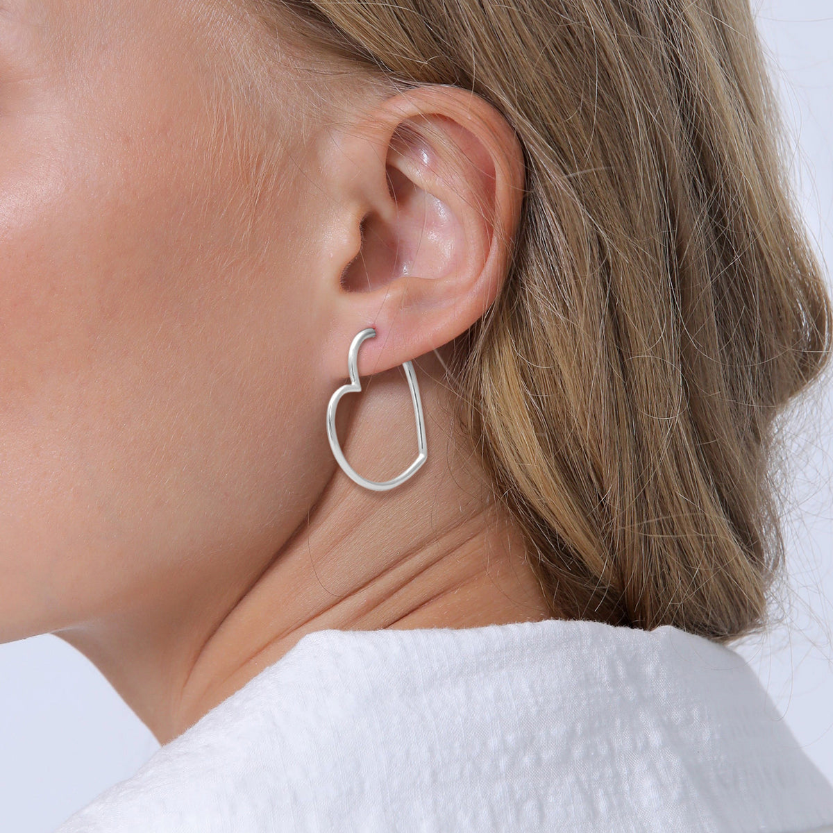 Silber - Elli | Creole Herz | 925er Sterling Silber