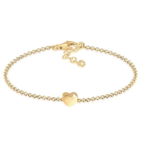 Gold - Elli | Armband Herz | 925 Sterling Silber vergoldet