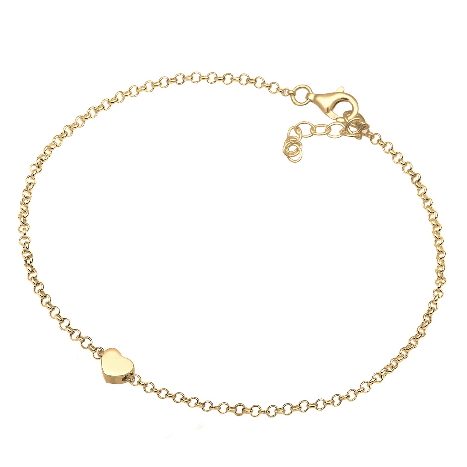 Gold - Elli | Armband Herz | 925 Sterling Silber vergoldet