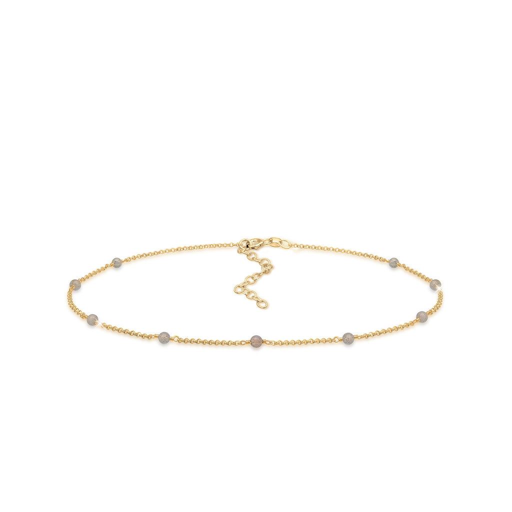 Gold - Elli | Choker | Labradorit (Grau) | 925 Sterling Silber vergoldet
