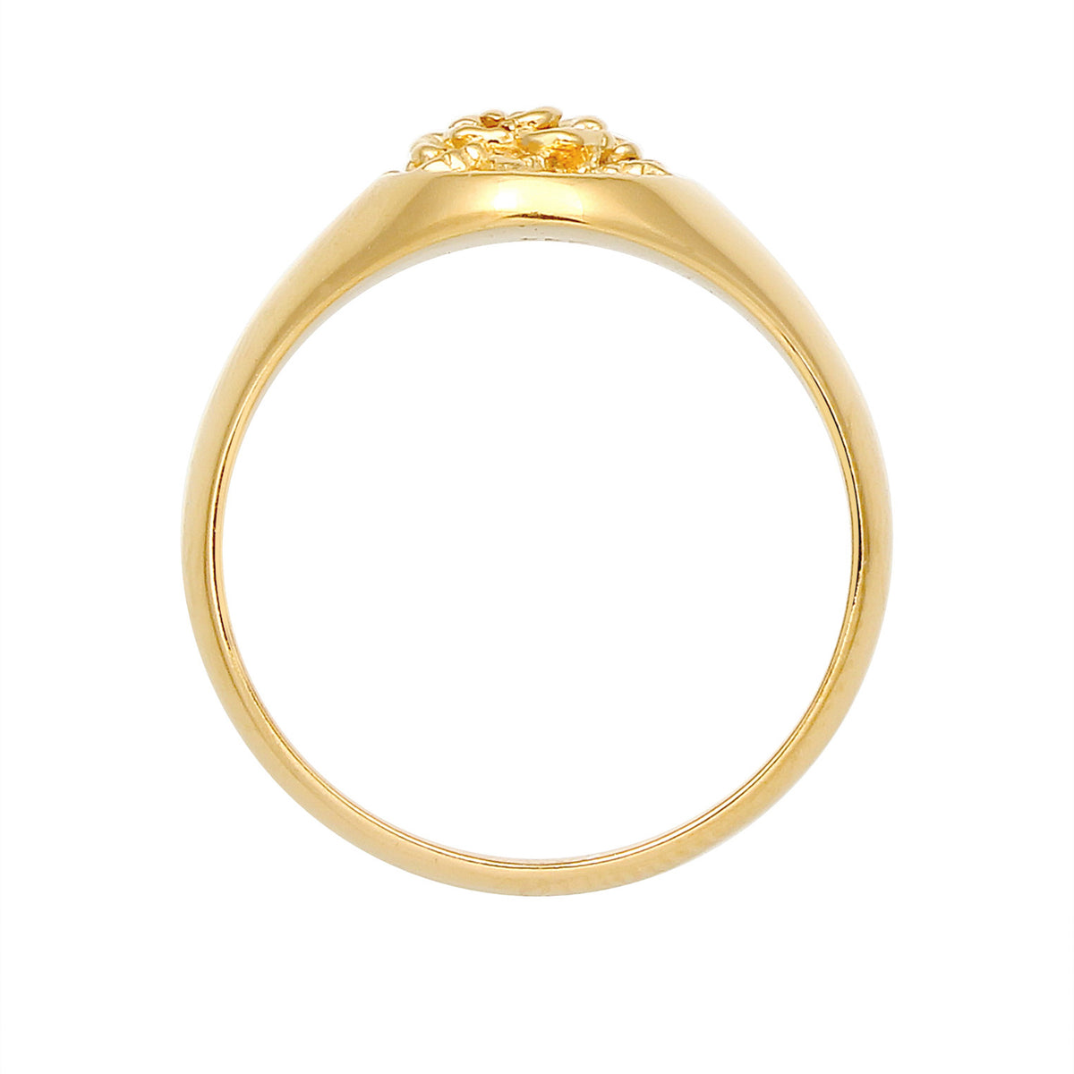 Gold - Elli | Siegelring Rose | 925 Sterling Silber vergoldet