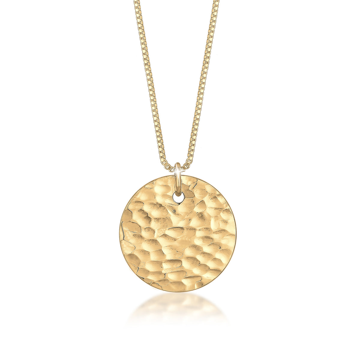 Gold - Elli | Lange Venezianer-Halskette Geo | 925 Sterling Silber vergoldet