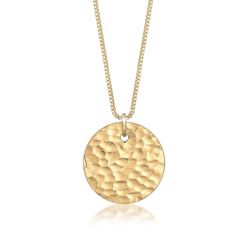 Gold - Elli | Lange Venezianer-Halskette Geo | 925 Sterling Silber vergoldet