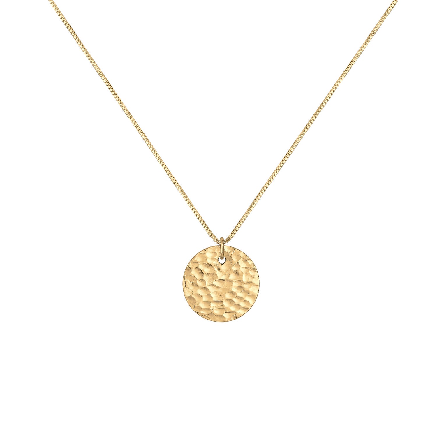 Gold - Elli | Lange Venezianer-Halskette Geo | 925 Sterling Silber vergoldet