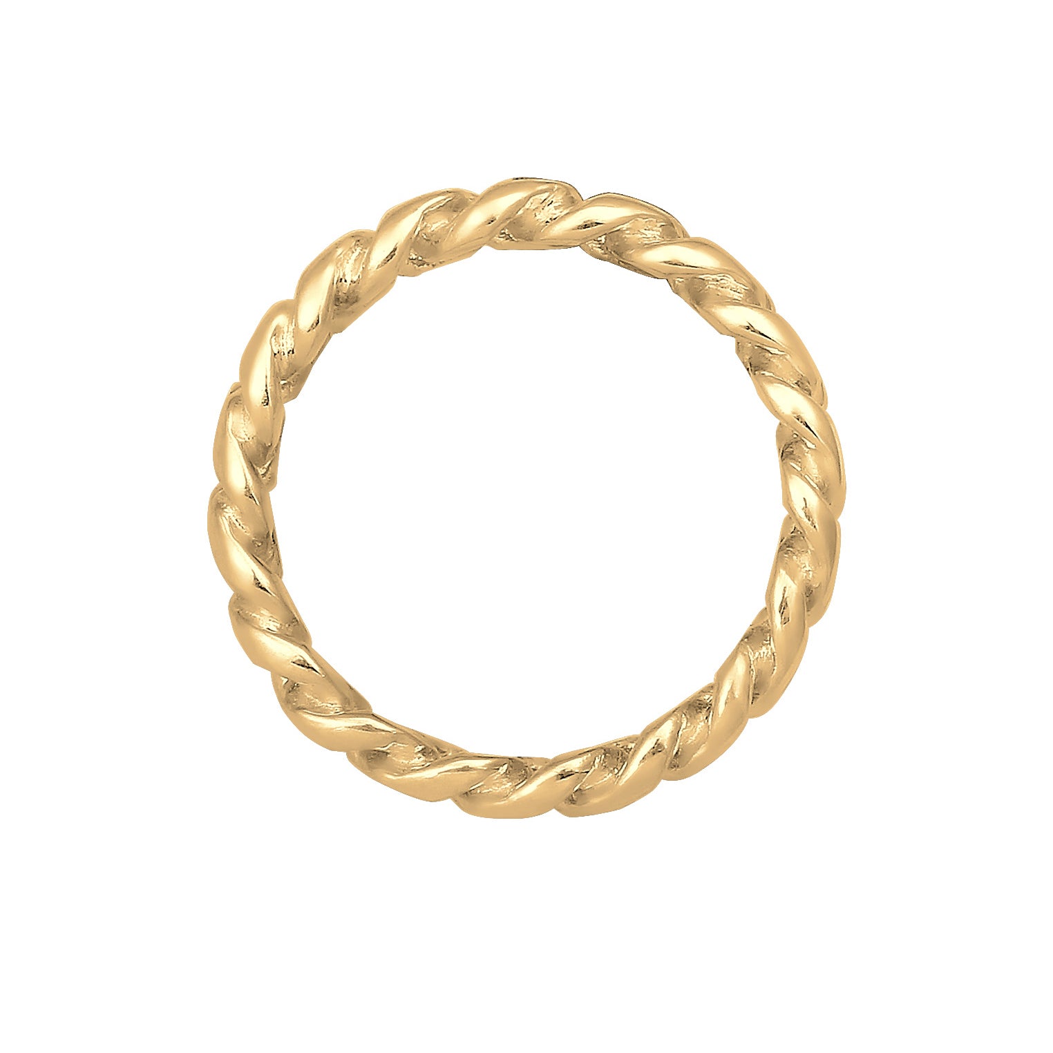 Gold - Elli | Ring Twisted | 925 Sterling Silber vergoldet