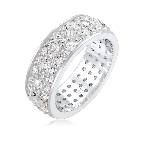 Silber - Elli PREMIUM | Bandring | Zirkonia ( Weiß ) | 925er Sterling Silber