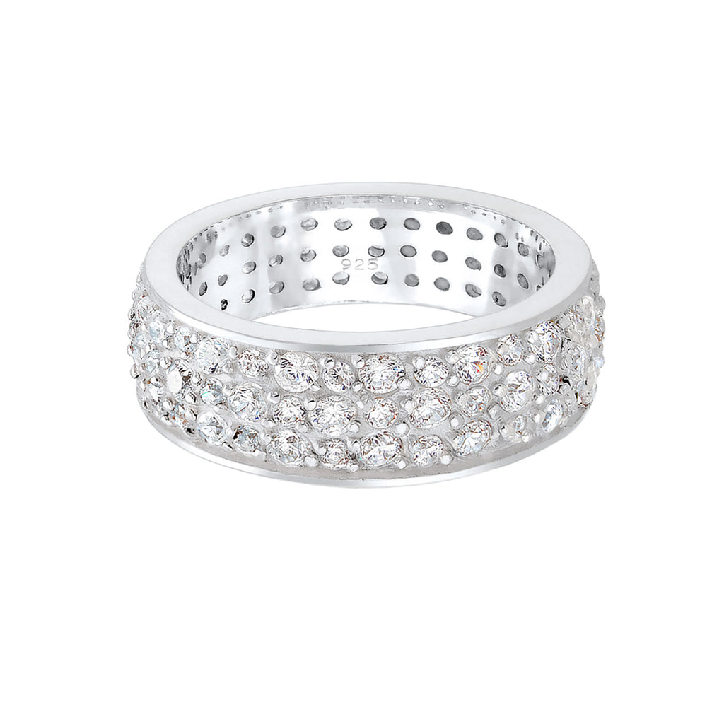 Silber - Elli PREMIUM | Bandring | Zirkonia ( Weiß ) | 925er Sterling Silber