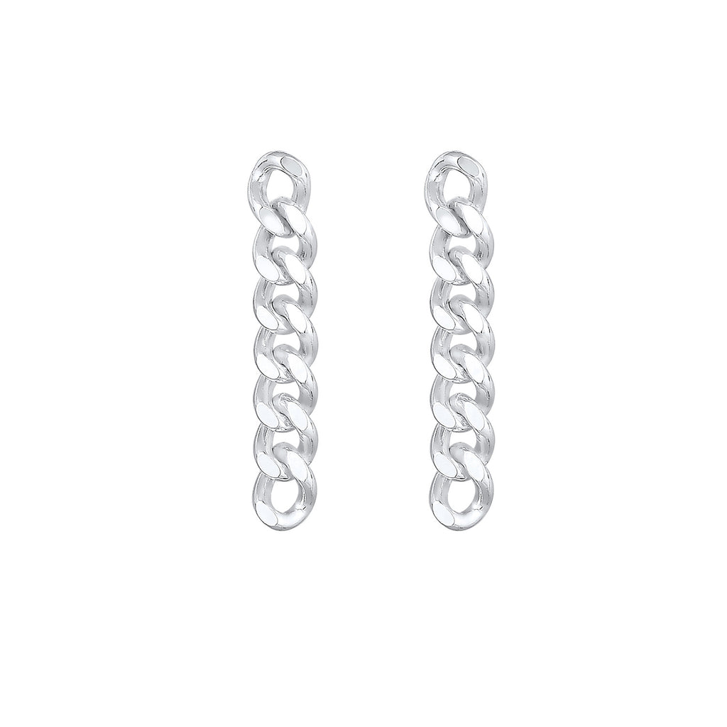 Silber - Elli | Ohrstecker Ear Chain | 925er Sterling Silber