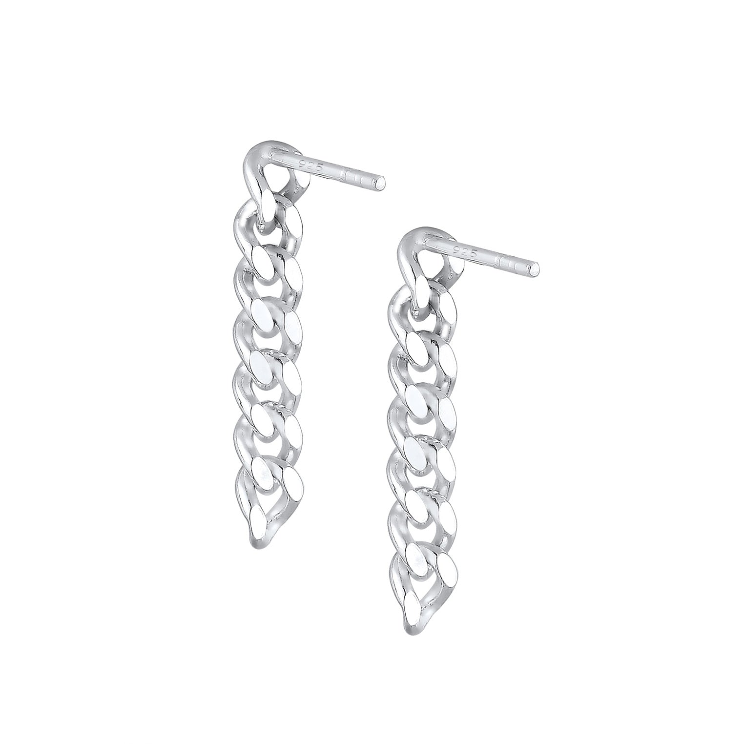 Silber - Elli | Ohrstecker Ear Chain | 925er Sterling Silber