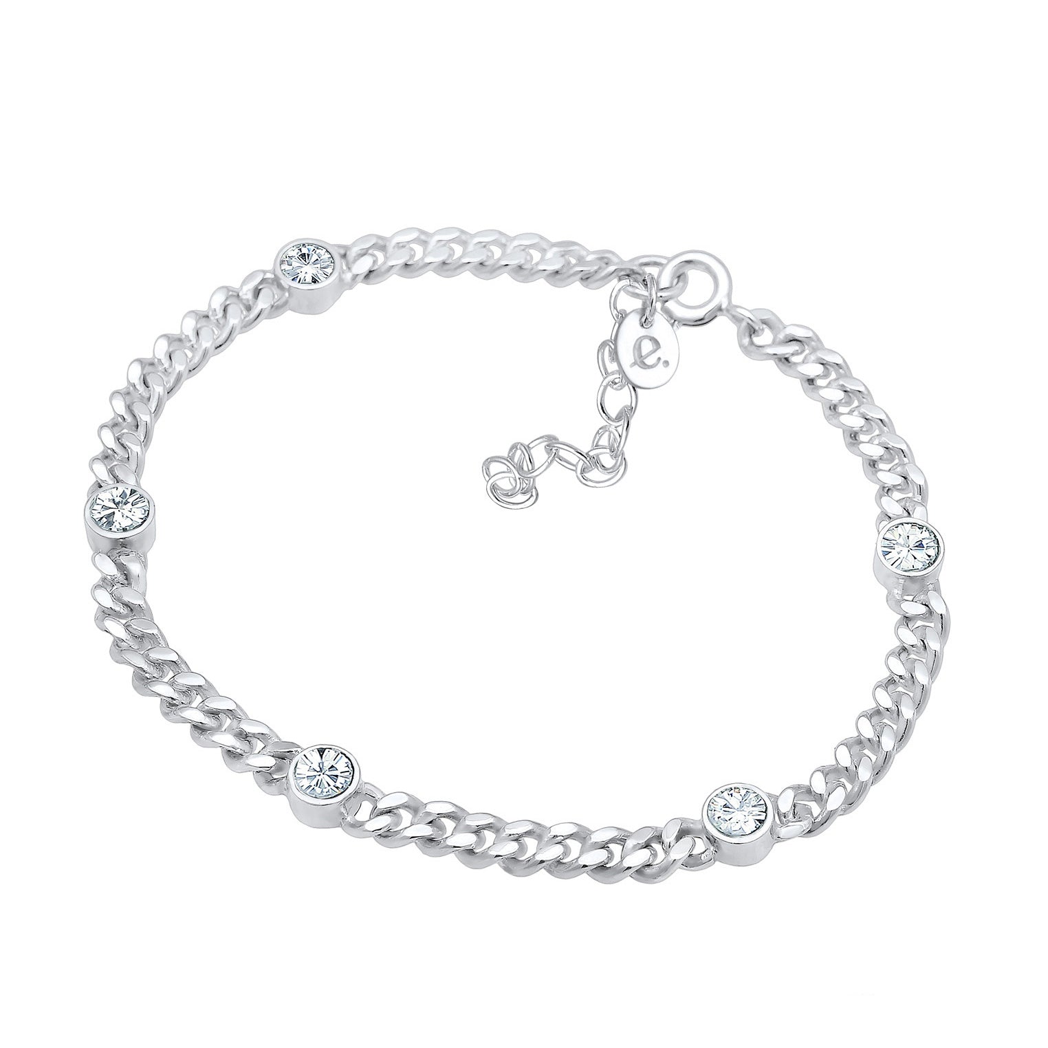 Silber - Elli PREMIUM | Solitär-Armband | Mit Kristallen von Swarovski® (Weiß) | 925er Sterling Silber