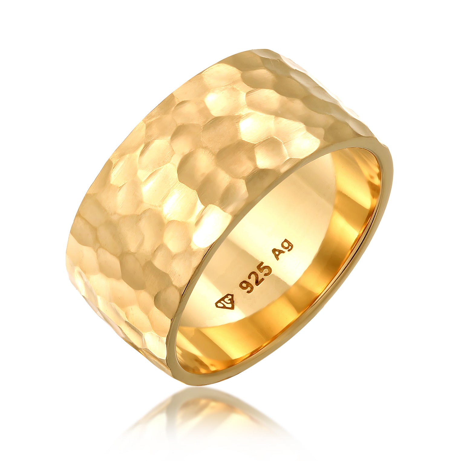 Gold - Elli | Bandring | 925 Sterling Silber vergoldet