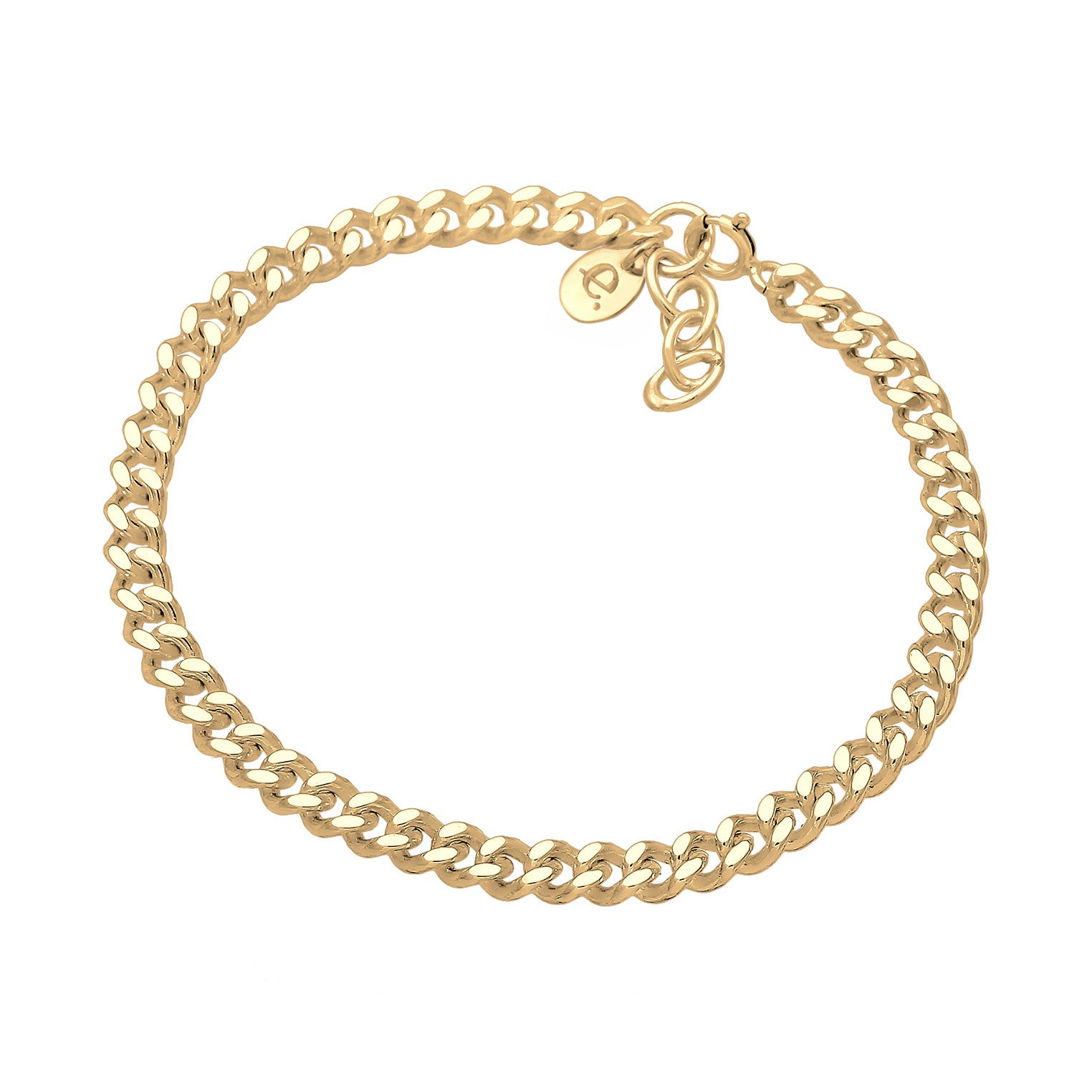 Gold - Elli PREMIUM | Gliederarmband | 925 Sterling Silber vergoldet