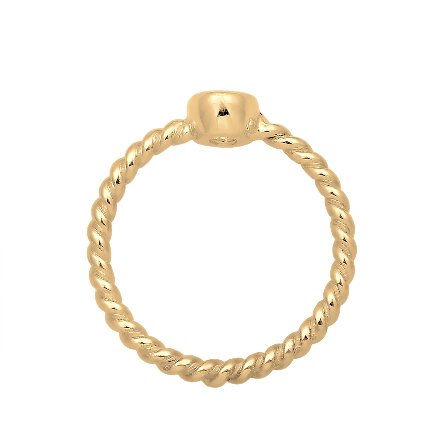 Gold - Elli PREMIUM | Verlobungsring | Topas ( Weiß ) | 925 Sterling Silber vergoldet