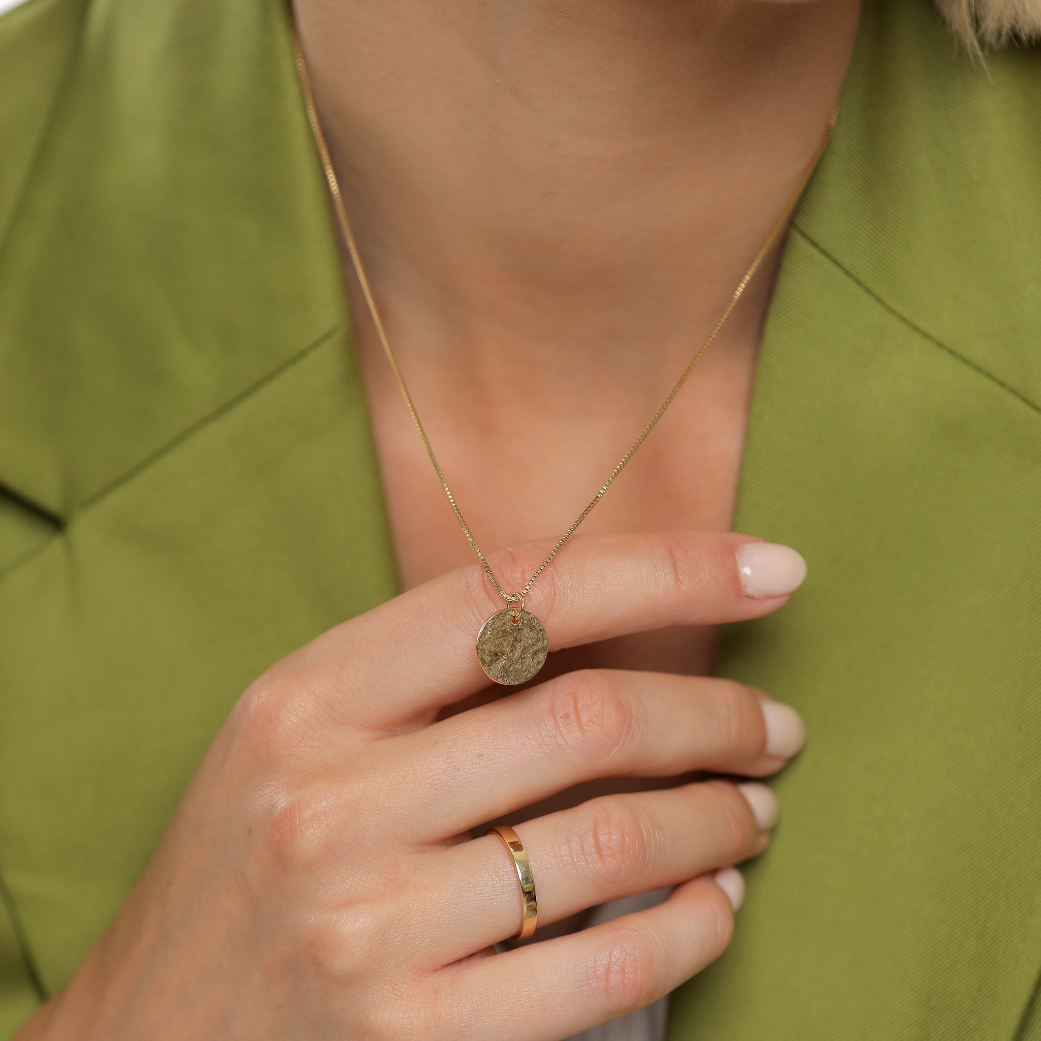 Gold - Elli | Venezianer-Halskette Geo | 925 Sterling Silber vergoldet