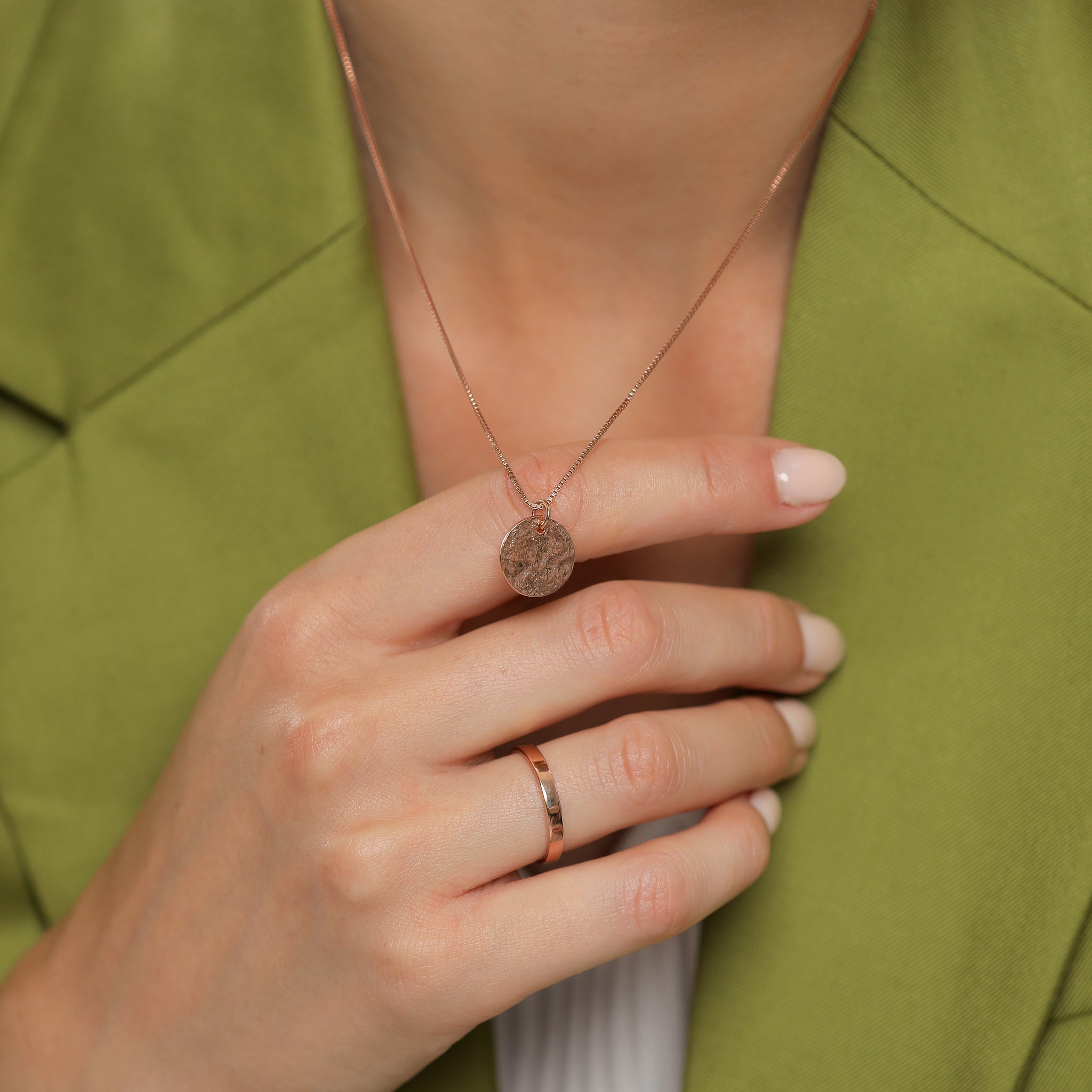 Roségold - Elli | Venezianer-Halskette Geo | 925 Sterling Silber Rosegold