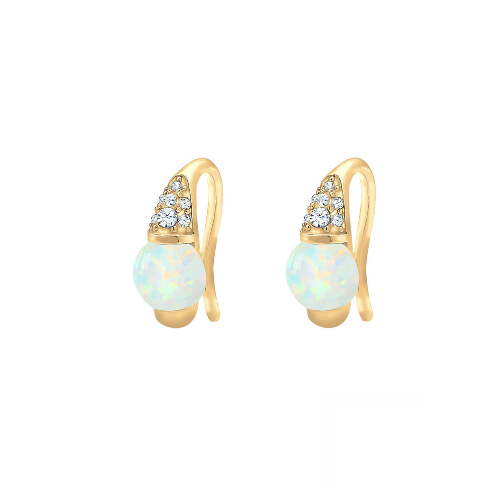 Stud Earrings | opal ( white )