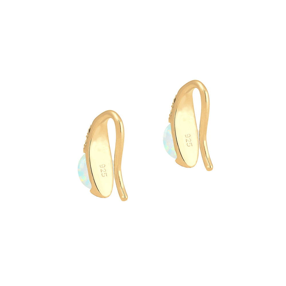 Stud Earrings | opal ( white )
