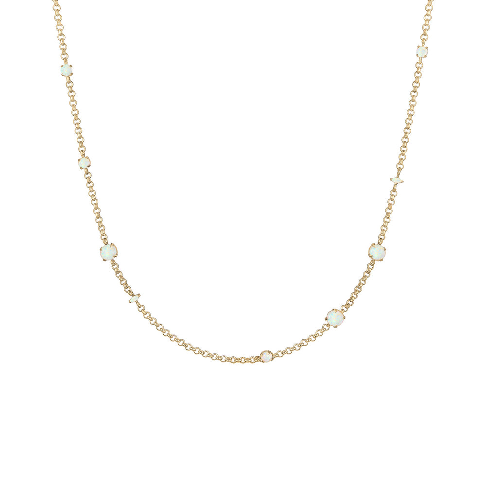 Halskette | Opal (Weiß)