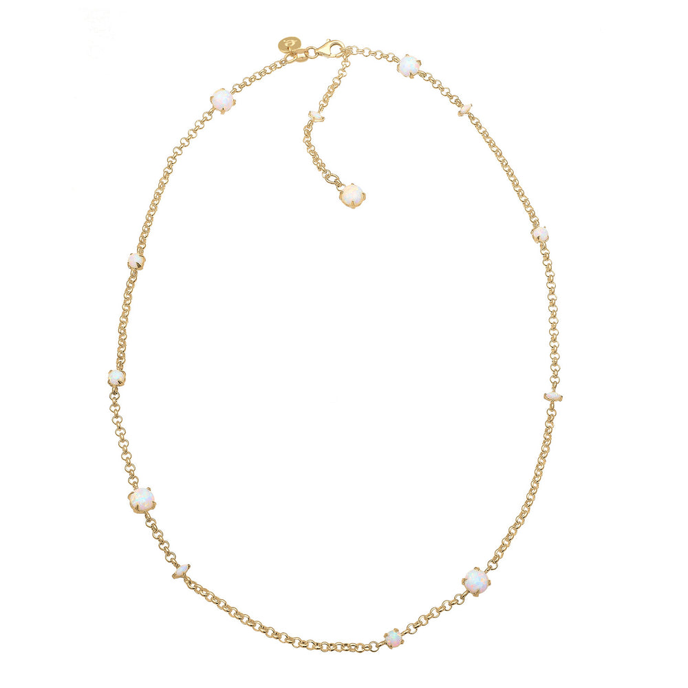 Halskette | Opal (Weiß)