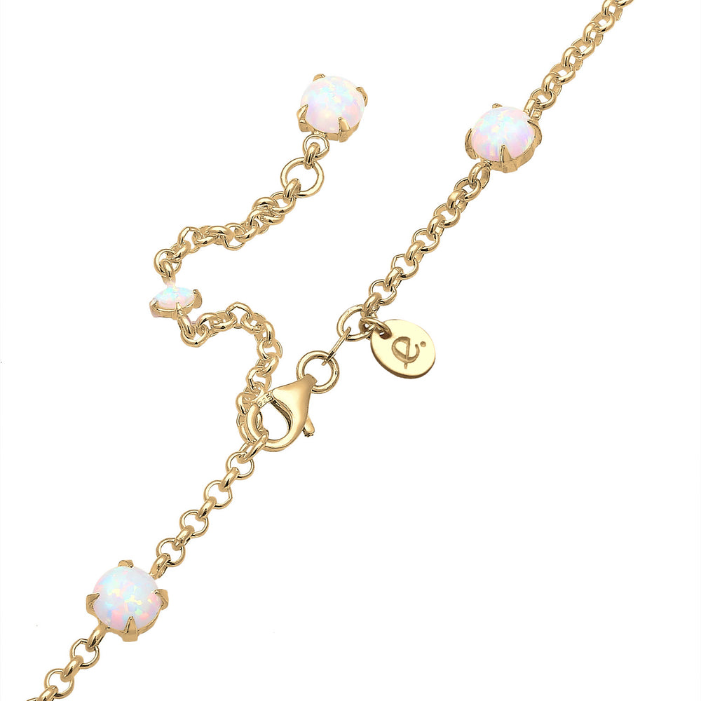 Halskette | Opal (Weiß)