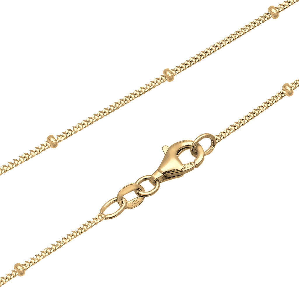Gold - Elli | Kugel-Halskette Halbmond | 925 Sterling Silber vergoldet
