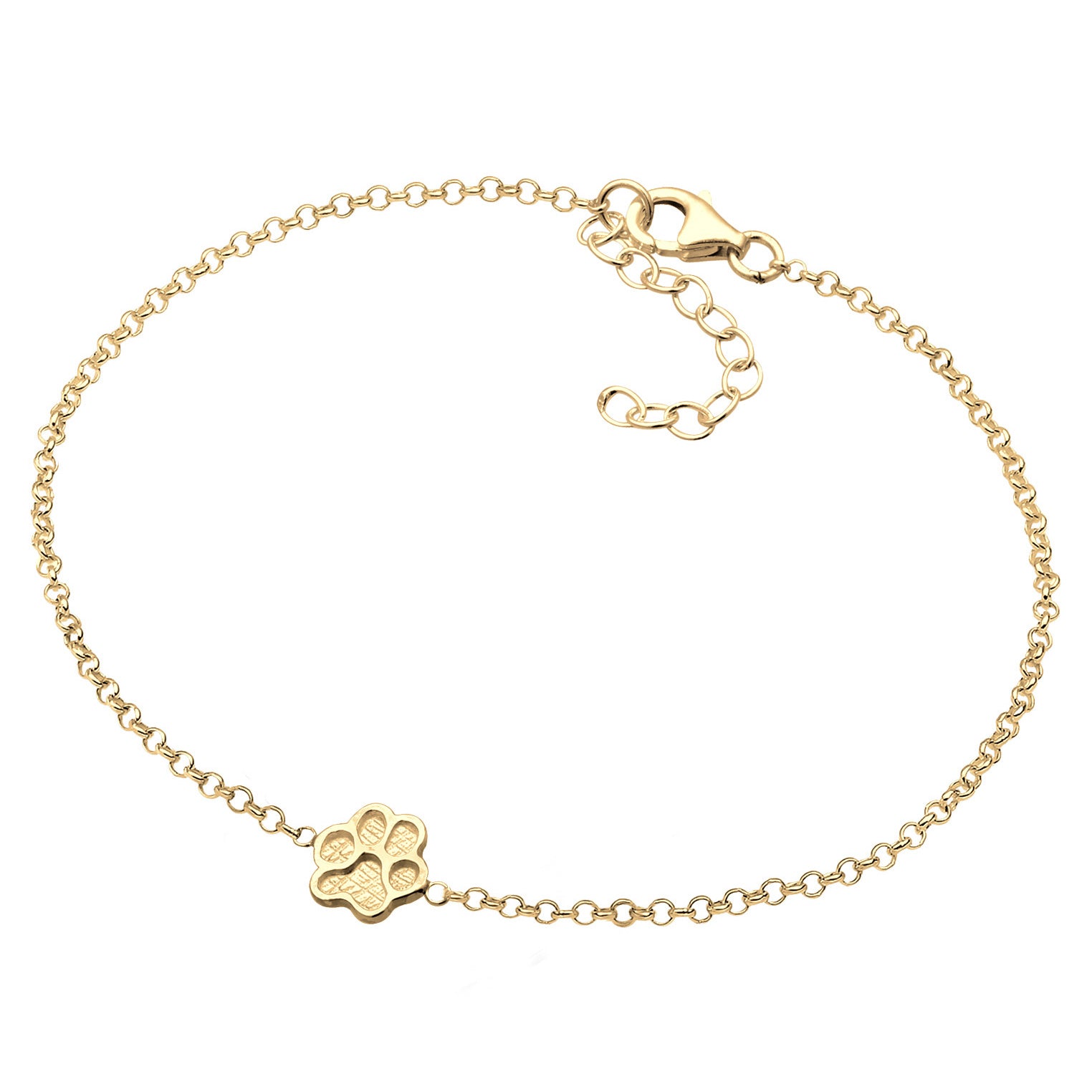 Gold - Elli | Armband Pfote | 925 Sterling Silber vergoldet