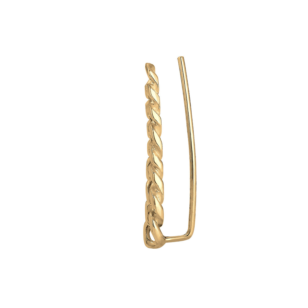 Gold - Elli | Ear Climber Single | 925 Silber vergoldet