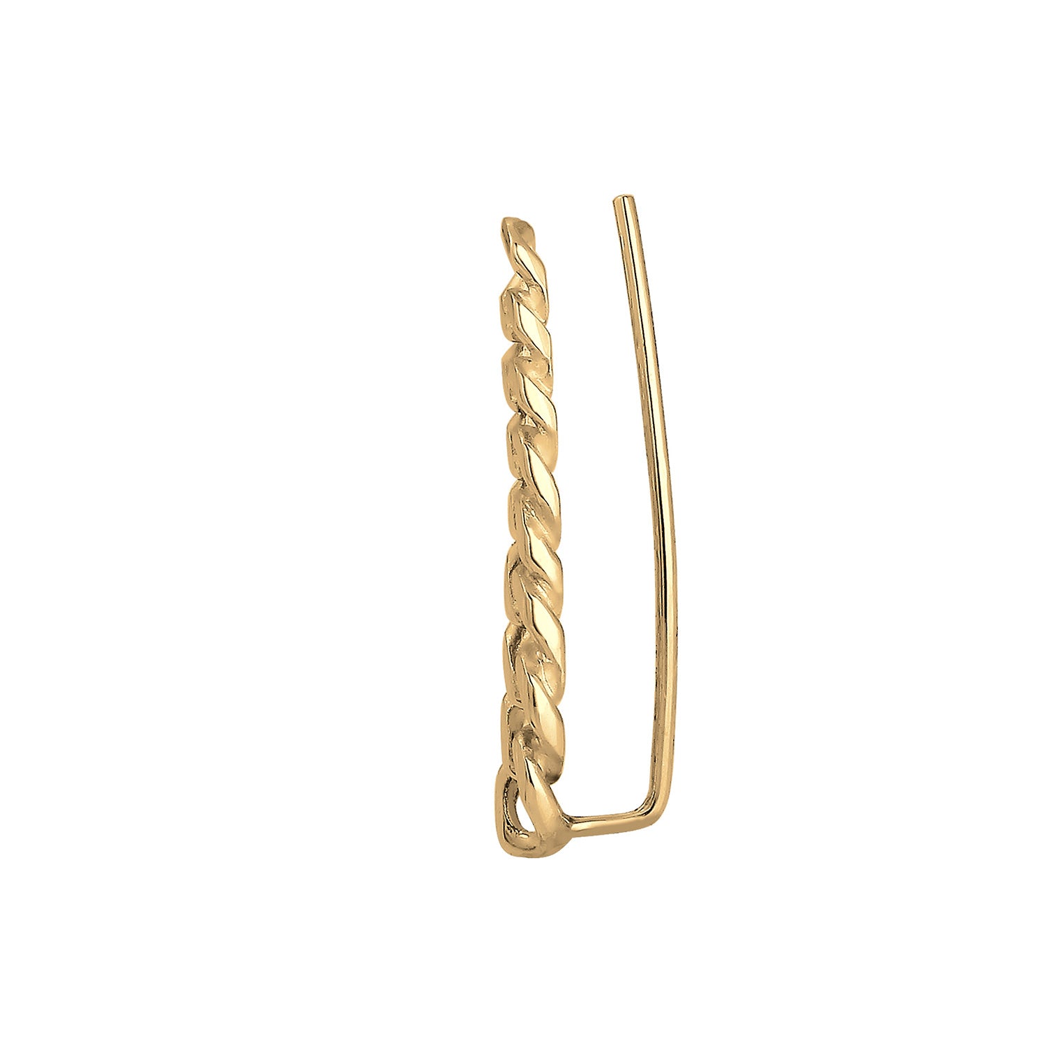 Gold - Elli | Ear Climber Single | 925 Silber vergoldet