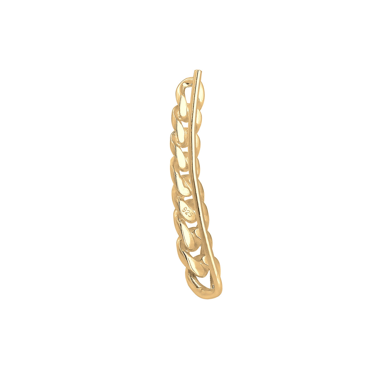 Gold - Elli | Ear Climber Single | 925 Silber vergoldet